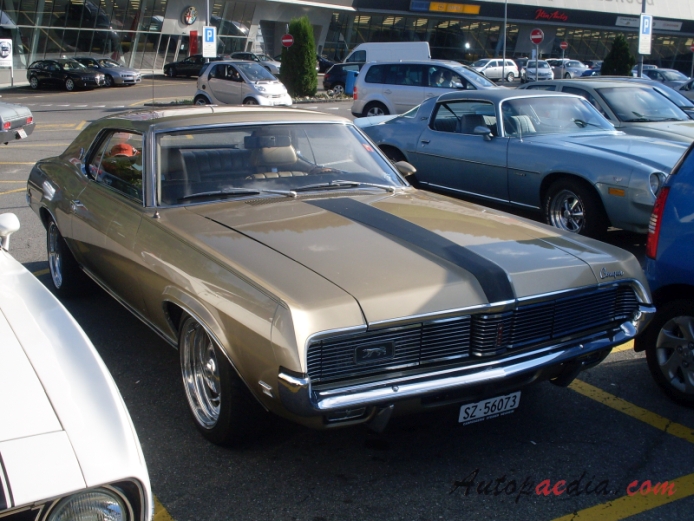 Mercury Cougar 1. generacja 1967-1970 (1969 XR-7 hardtop Coupé 2d), prawy przód