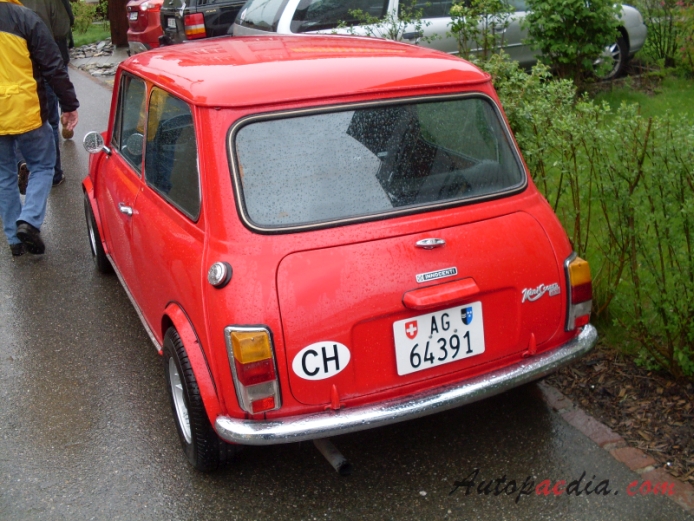 Mini Mark IV 1976-1983 (Innocenti Mini Cooper 1300 cc), rear view