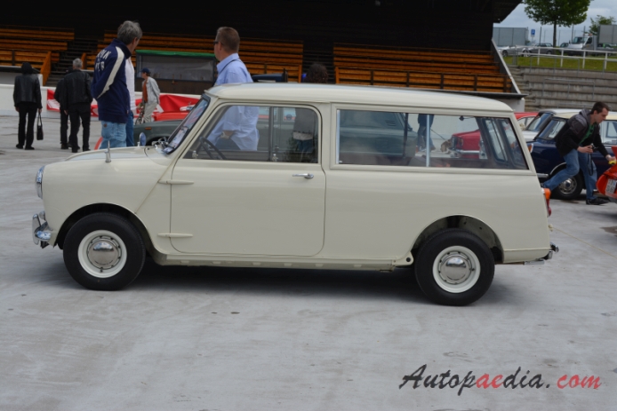 Mini Mark I 1959-1967 (1961-1967 Morris 850 Traveller estate 3d), left side view