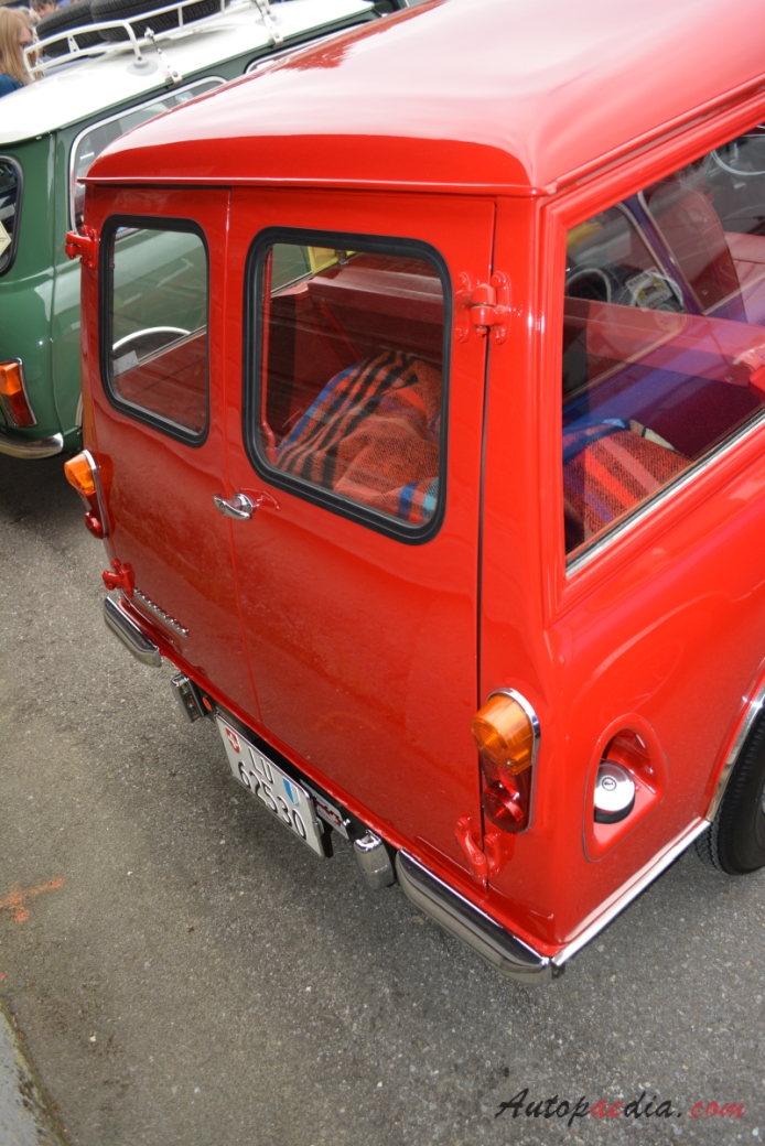 Mini Mark I 1959-1967 (1961-1967 Morris 850 Traveller estate 3d), rear view