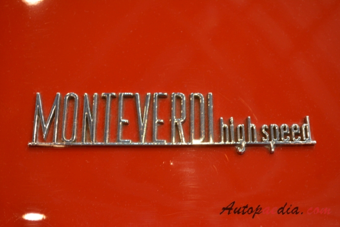 Monteverdi High Speed 375 1967-1976 (1967-1969 375 S Frua Coupé 2d), rear emblem  