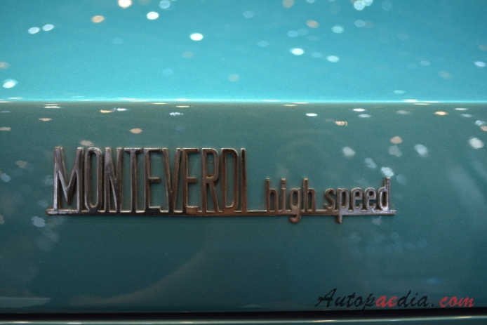 Monteverdi High Speed 375 1967-1976 (1969-1975 375 L Fissore 2+2 Coupé 2d), rear emblem  