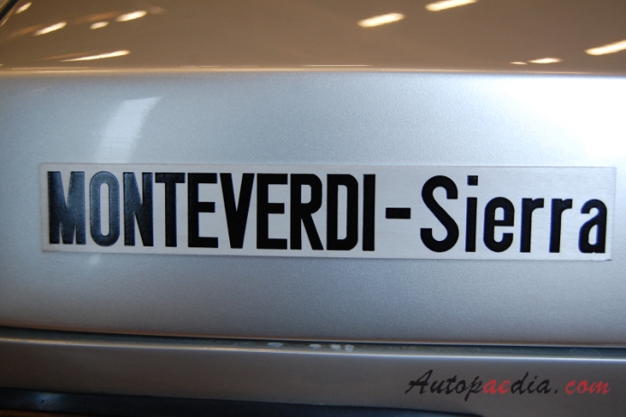 Monteverdi Sierra 1977-1982 (1978 sedan 4d), rear emblem  