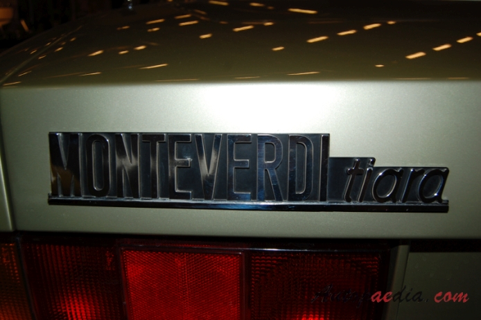 Monteverdi Tiara 1982-1983 (1982 sedan 4d), rear emblem  