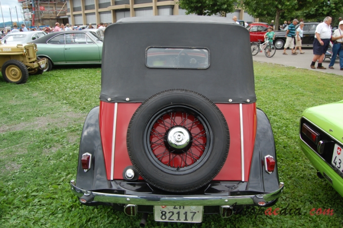 Morris Eight 1. generacja (seria I) 1935-1937 (convertible 2d), tył