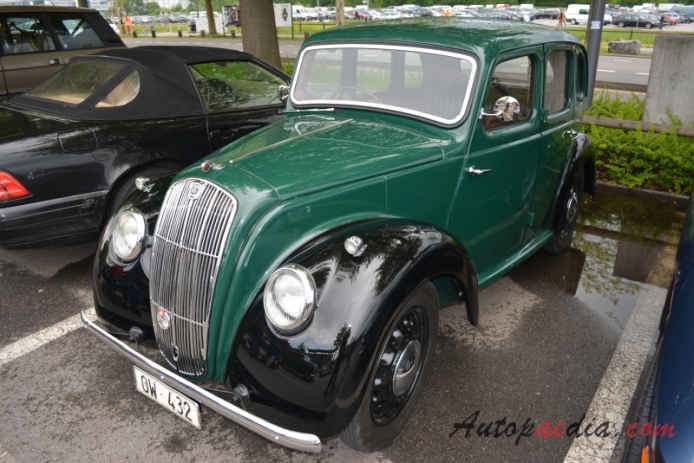 Morris Eight 3rd generation (series E) 1938-1948 (saloon 4d), left front view