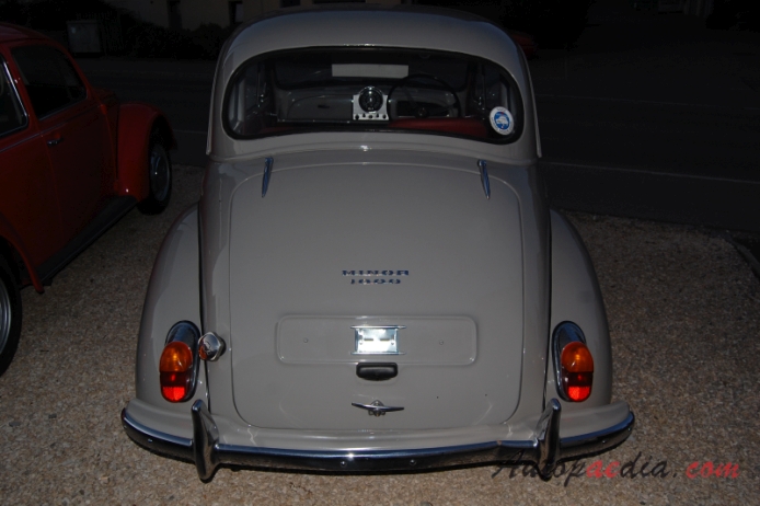 Morris Minor 3rd generation (Minor 1000) 1956-1971 (1968 saloon 2d), rear view