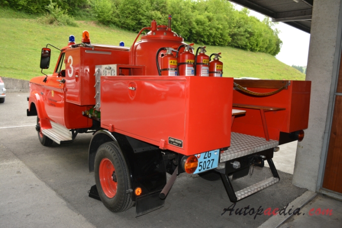 Mowag W300 1968 (SLF fire engine),  left rear view