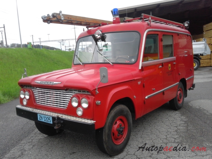 Mowag na bazie Dodge D series 1. generacja 1961-1965 (1961 Feuerwehr Meilen wóz strażacki), lewy przód