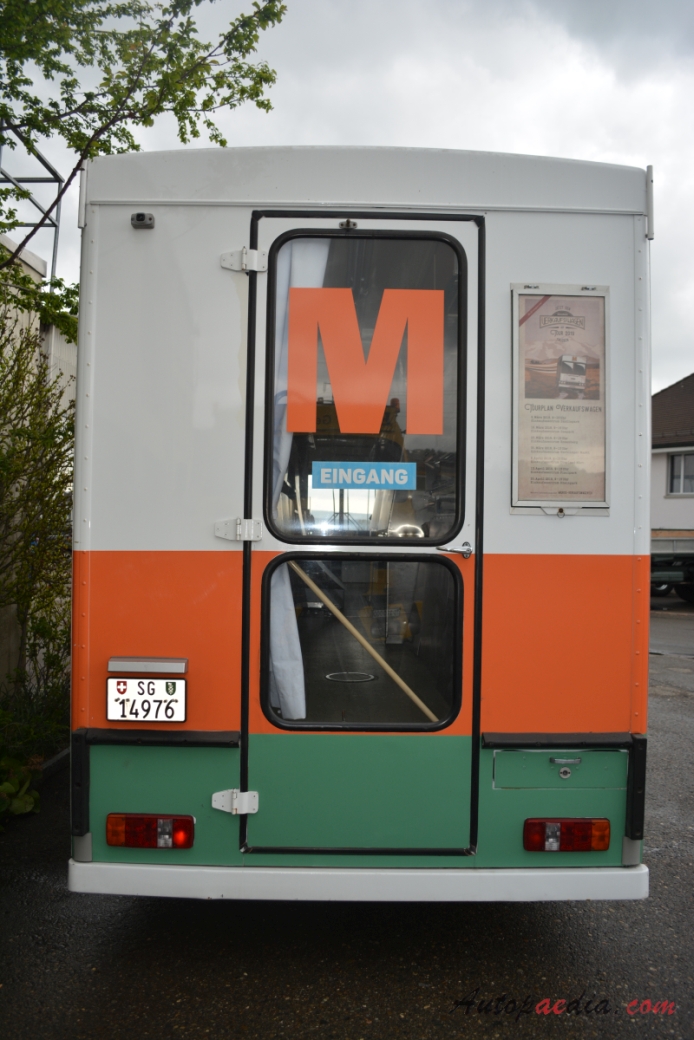 NAW bus 1982-2000 (1988 VU4-23 Frech-Hoch Migros Verkaufswagen), rear view