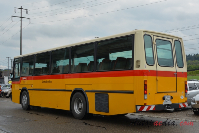 NAW bus 1982-2000 (BH4-23 Carrosserie Hess AG Postauto Fischer Urnerboden),  left rear view