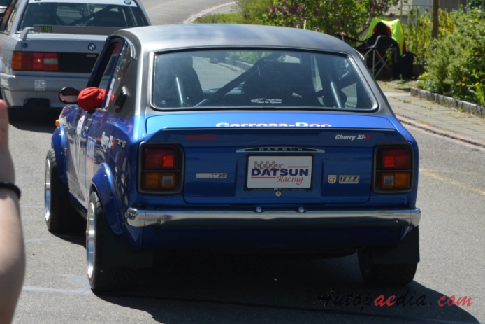 Nissan (Datsun) Cherry 1st generation (E10 Series, Datsun 100A) 1970-1974 (1974 100 A GT Coupé 2d), rear view