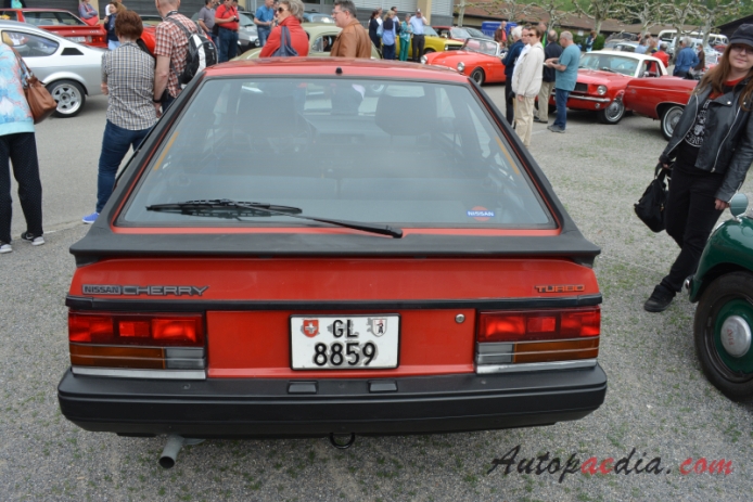 Nissan (Datsun) Cherry 4th generation (Pulsar N12) 1982-1986 (1983-1984 1.5L Turbo hatchback 3d), rear view