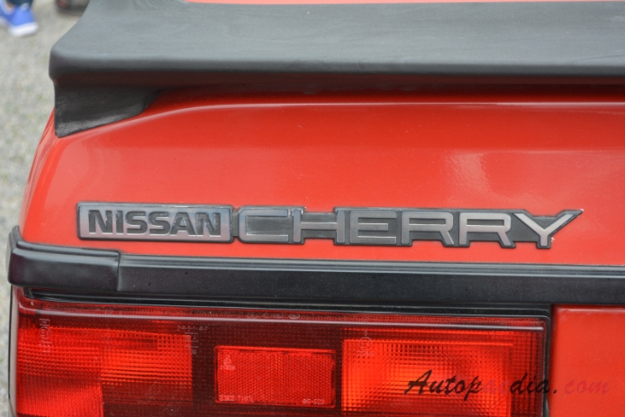 Nissan (Datsun) Cherry 4th generation (Pulsar N12) 1982-1986 (1983-1984 1.5L Turbo hatchback 3d), rear emblem  