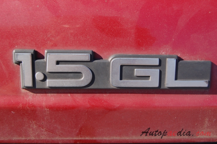 Nissan (Datsun) Sunny 5th generation B11 1981-1985 (Nissan Sunny 1.5GL sedan 4d), rear emblem  
