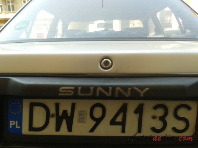 Nissan Sunny 7th generation N13 Pulsar 1986-1990 (sedan 4d), rear emblem  
