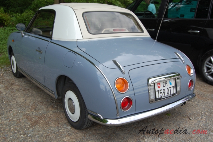 Nissan Figaro 1991 (convertible 2d),  left rear view