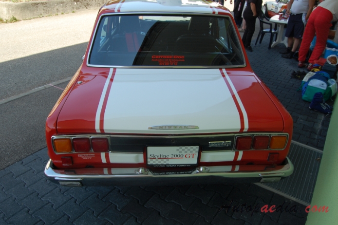 Nissan Skyline 3. generacja C10 1968-1972 (1971 2000GT sedan 4d), tył