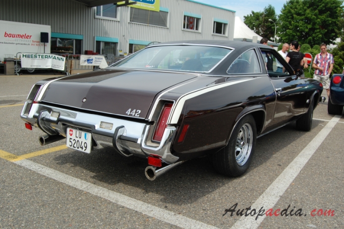 Oldsmobile 442 3rd generation 1973-1977 (1973 Coupé 2d), right rear view