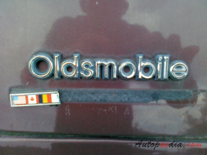 Oldsmobile Cutlass 4th generation 1973-1977 (1977 Salon 2d), rear emblem  