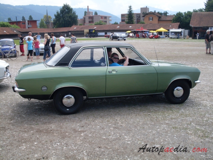 Opel Ascona A 1970-1975 (1.6 S sedan 2d), right side view