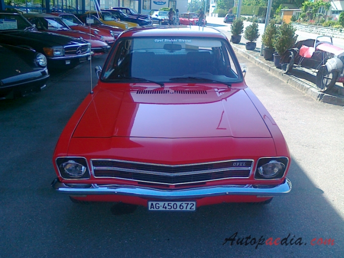 Opel Ascona A 1970-1975 (1972 1.2 sedan 4d), front view