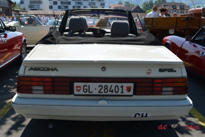 Opel Ascona C 1981-1988 (1984-1986 Ascona C2 cabriolet 2d), rear view