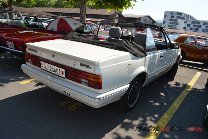 Opel Ascona C 1981-1988 (1984-1986 Ascona C2 cabriolet 2d), right rear view