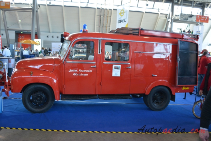 Opel Blitz 2nd generation 1952-1960 (1955 KLF6-TS 8/8 Ziegler fire engine), left side view