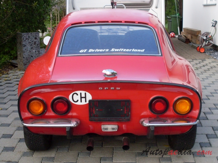 Opel GT 1968-1973, rear view