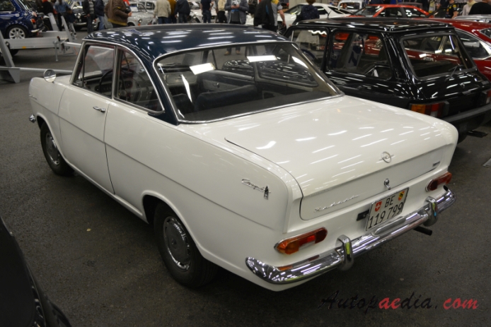Opel Kadett A 1962-1965 (1964 Super Coupé 2d),  left rear view