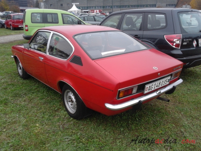 Opel Kadett C 1973-1979 (1973-1977 Kadett 1200 C1 Coupé 2d),  left rear view