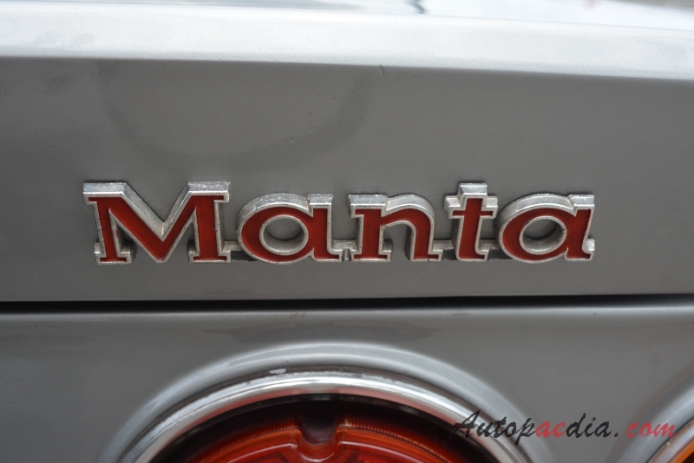 Opel Manta A 1970-1975 (Berlinetta 1900 Coupé 2d), rear emblem  