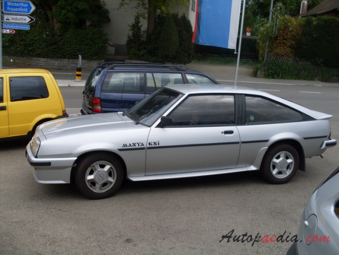 Opel Manta B 1975-1988 (1983-1988 B2 GSi CC hatchback 3d), lewy bok