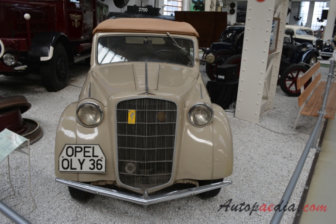 Opel Olympia 1st generation 1935-1940 (1936 cabriolet 2d), front view