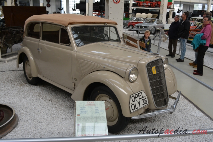 Opel Olympia 1. generacja 1935-1940 (1936 cabriolet 2d), prawy przód