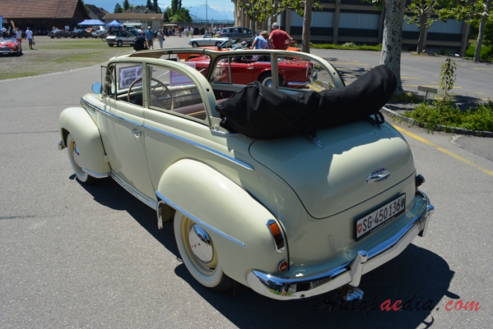Opel Olympia 3rd generation 1950-1953 (1951-1953 Convertible 2d),  left rear view