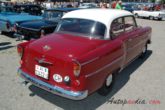 Opel Rekord 1st generation Olympia Rekord 1953-1957 (1957 sedan 2d), right rear view