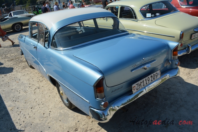 Opel Rekord 2nd generation PI 1957-1960 (1700cc sedan 2d),  left rear view