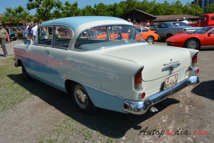 Opel Rekord 2nd generation PI 1957-1960 (1958-1960 Olympia Ascona Rekord sedan 2d),  left rear view