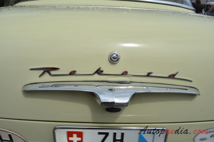 Opel Rekord 2nd generation PI 1957-1960 (1958 Olympia Ascona Rekord 1500 sedan 2d), rear emblem  