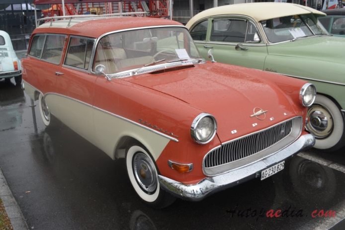Opel Rekord 2nd generation PI 1957-1960 (1960 1700ccm Olympia Caravan 3d), right front view