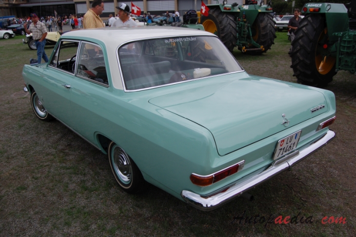 Opel Rekord 4th generation (Rekord A) 1963-1965 (1700 sedan 2d),  left rear view