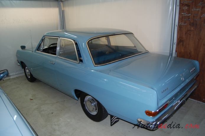 Opel Rekord 4th generation (Rekord A) 1963-1965 (1963 1700 sedan 2d),  left rear view