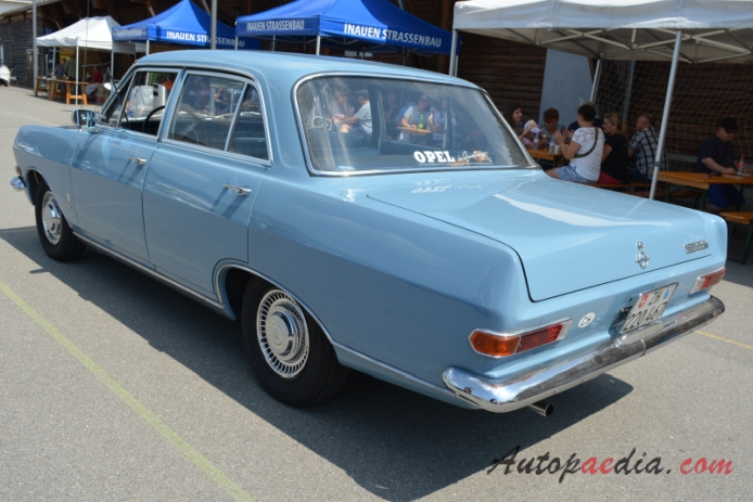 Opel Rekord 4th generation (Rekord A) 1963-1965 (1964-1965 Rekord 6 sedan 4d),  left rear view