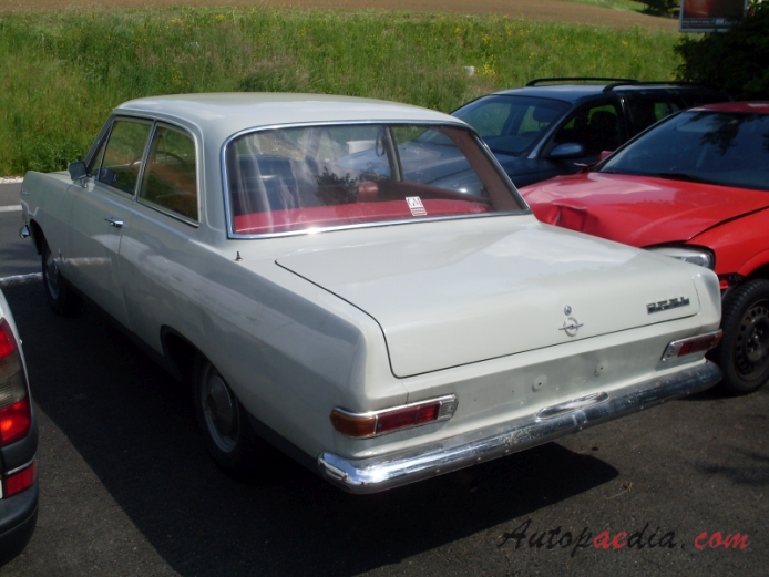 Opel Rekord 4th generation (Rekord A) 1963-1965 (1965 1700 sedan 2d),  left rear view