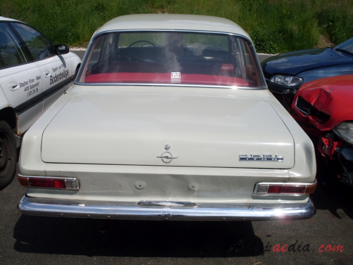 Opel Rekord 4th generation (Rekord A) 1963-1965 (1965 1700 sedan 2d), rear view
