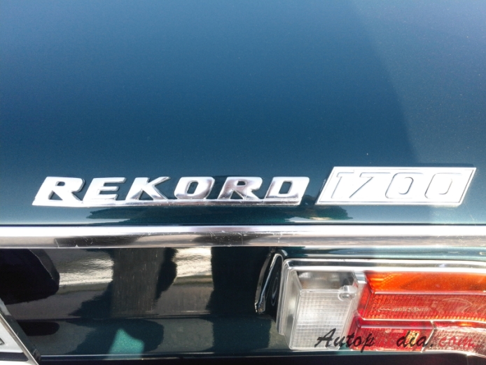 Opel Rekord 6th generation (Rekord C) 1967-1971 (1700 sedan 2d), rear emblem  