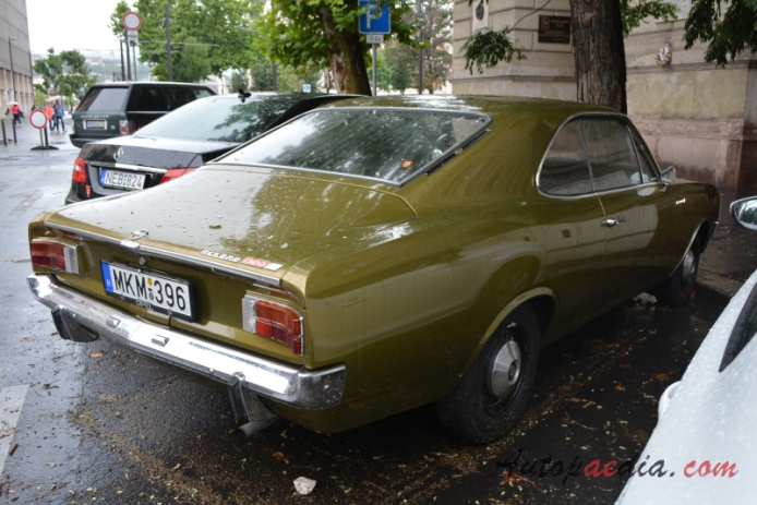 Opel Rekord 6th generation (Rekord C) 1967-1971 (1900L Coupé 3d), right rear view