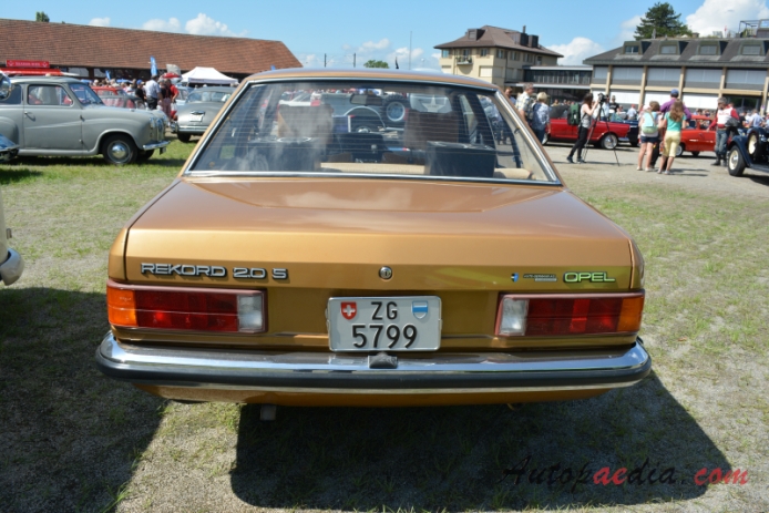 Opel Rekord 8th generation (Rekord E) 1977-1986 (1980 Rekord E1 2.0 S sedan 4d), rear view